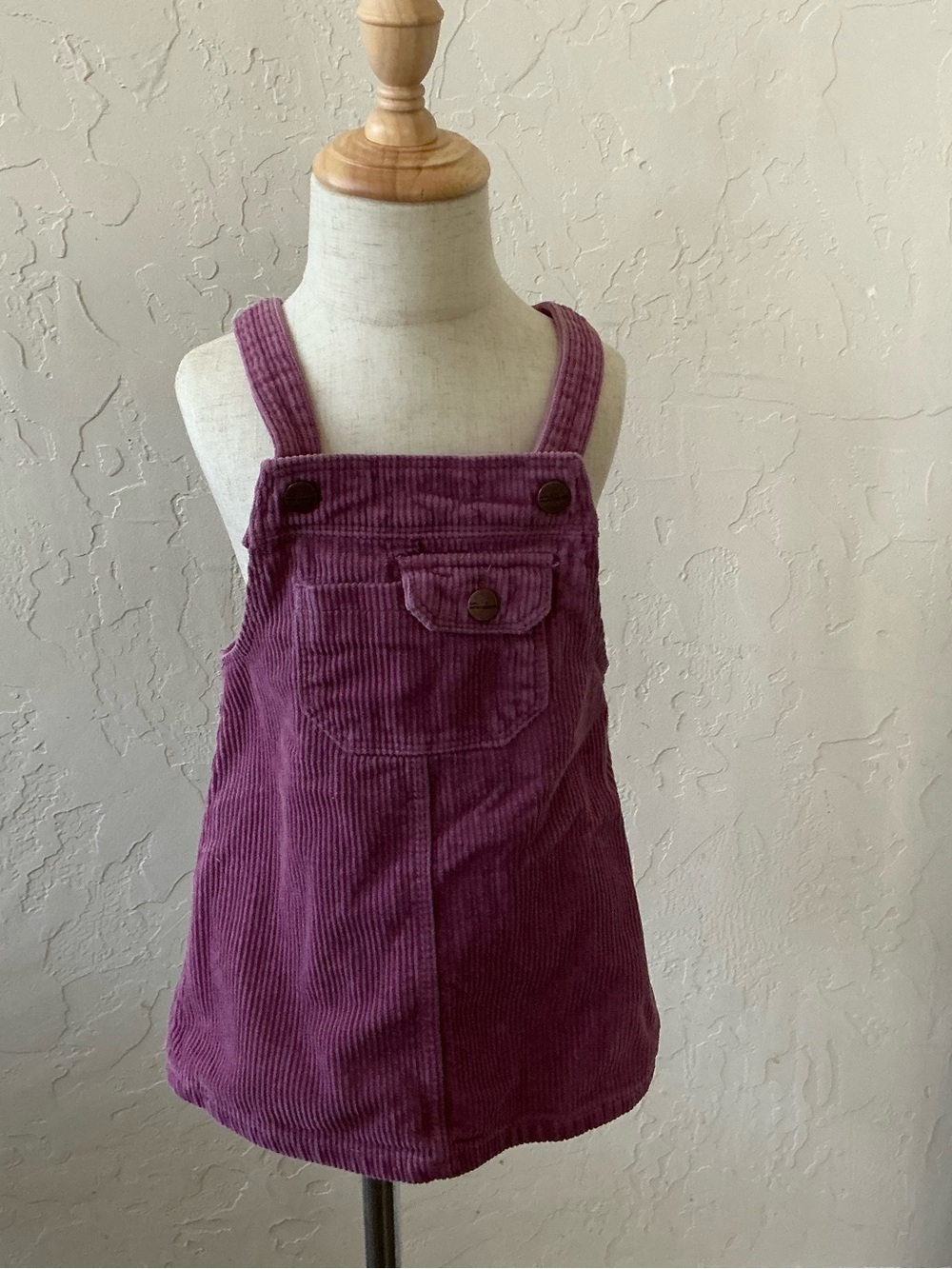 Zara Plum Corduroy Pinafore Dress